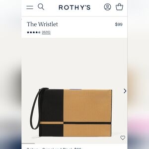 Rothy's Wristlet Camel & Black